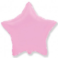 Шар И 18''/46 см Звезда, Розовый, Макарунс, 1 шт. Flexmetal (Испания)