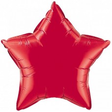 Шар И (18''/46 см) Звезда Красный, 1 шт. Flexmetal (Испания)
