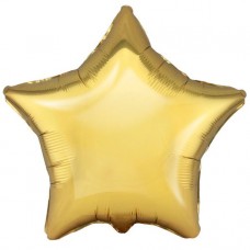 Шар И (18''/46 см) Звезда Античное Золото, 1 шт. Flexmetal (Испания)