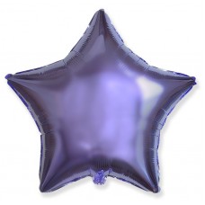 Шар И (18''/46 см) Звезда Сиреневый, 1 шт. Flexmetal (Испания)