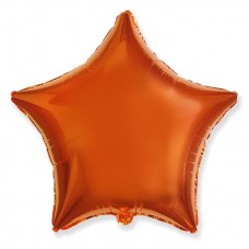 Шар И (18''/46 см) Звезда Оранжевый, 1 шт. Flexmetal (Испания)