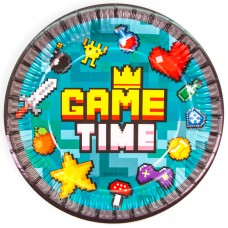 Тарелки (7''/18 см) Game Time, Пиксели, 6 шт.