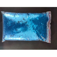 Конфетти квадраты голубые фольгированные  6*6 мм 50 гр. / 1 шт. /