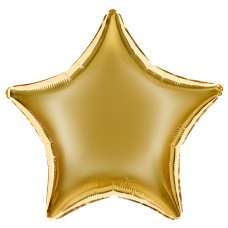 Шар И (18''/46 см) Звезда, Светлое золото, 1 шт. Flexmetal (Испания)