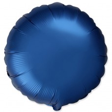 Шар И (18''/46 см) Круг, Темно-синий, Сатин, 1 шт. Flexmetal (Испания)