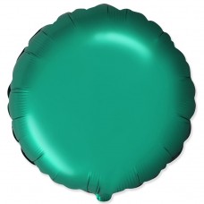 Шар И (18''/46 см) Круг, Зеленый, Сатин, 1 шт. Flexmetal (Испания)