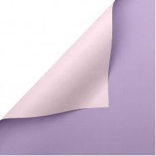 Упаковочная пленка 65мкр (0,57*10 м) Двухцветная, Светло-розовый/Сиреневый, Матовый, 1 шт.